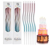 12 Bougies Anniversaire, Bougie Gateau Avec Supports, Bougie Anniversaire | Bougie Longue Pour La DéCoration De FêTe De GâTeau De Mariage D'Anniversaire