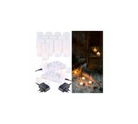 : 12 bougies plates à LED effet flamme scintillante