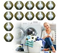 12 Boules Anti Poils pour Machine à Laver - Capture Poils Chats & Chiens, Peluches, Poussière - Réduit les Enchevêtrements et les Odeurs, Réutilisables Boule Anti Poil Machine à Laver (Grau)