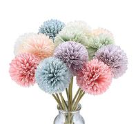 12 bouquets d'hortensias artificiels, fleurs en soie | Fleurs artificielles d'extérieur pour intérieur et extérieur, décoration de mariage et de maison, 6 couleurs