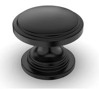 12 boutons de meubles, boutons d'armoires, en aluminium zingué noir, boutons de tiroirs, boutons pour armoires, boutons de portes, boutons de buffets, boutons d'armoires à vêtements…