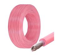 12 Couleur 1007 fil torsadé 5/10M 30/28/26/24/22/20/18/16AWG PVC câble en cuivre isolé(Pink; 5 Meters; 24AWG)