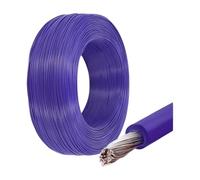 12 Couleur 1007 fil torsadé 5/10M 30/28/26/24/22/20/18/16AWG PVC câble en cuivre isolé(Purple; 5 Meters; 30AWG)