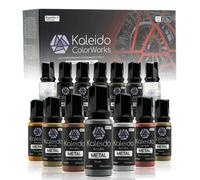 12 couleurs acryliques métalliques pour aérographe, contenants de 20 ml, avec diluant et nettoyant