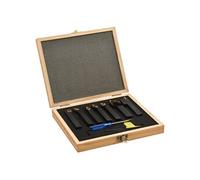 vidaXL Jeu de 12 burins de tournage avec plaquettes 12x12 mm 80 mm