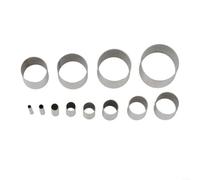 12 Emporte-Pièce Rond Acier Inoxydable 3-32mm 12 Emporte-Pièce | Idéal pour argile, céramique, pour sculpture, coupe précise, formes rondes parfaites, matériel durable