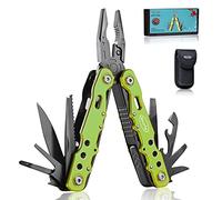 12 en 1 Pince multifonction RoverTac Couteau de poche avec gaine en nylon durable, outil multifonction avec pince, décapsuleur, tournevis, scie parfaite pour l'extérieur, la survie, le camping