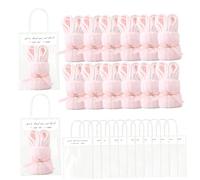 12 ensembles de serviettes de lapin en polaire corail avec sac cadeau pour invités, 10 x 20 pouces, style 1, cadeaux fête prénatale pour invités