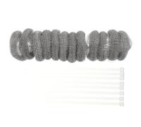 12 Ensembles Filtre pour Lave-linge en Acier Inoxydable, Lot | Pièges à Peluches Serrage-câble, pour Tuyau de Machine, Argenté, Salle de Bain Cuisine
