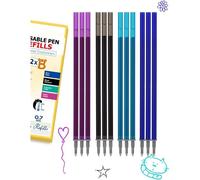 12 Erasable Refill Leads 0.7mm With Heat Sensitive Ink Compatible With Legami Erasable Gel Pen Refill Set For Colorful Notes/Sketches/Plans