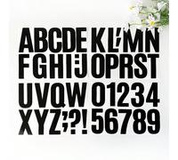 12 feuilles de grands autocollants alphabet et chiffres en vinyle imperméable de 4 pouces, lettres et chiffres auto-adhésifs pour boîtes aux lettres, panneaux d'adresse extérieurs, boîtes aux lettres,