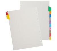 12 Feuilles Intercalaires pour Classeur à Anneaux A4 Papier | Séparateur Classeur, Onglets de Classeur Intercalaires, pour Planners et Recherche, Écriture Catégories