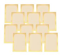 12 Feuilles Papier de Certificat Vierge A4 Imprimable et | Feuilles à Coins Arrondis, Zone de Texte Personnalisable, Format Portable, pour Certificats et Diplômes