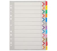 12 Feuilles Séparateurs de Classeur A4 en Papier | Intercalaires de Cahier avec Onglets, Repérage Rapide, Fiches pour Livres et Dossiers, Format A4