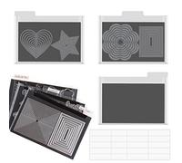 12 feuilles/set 6 feuilles magnétiques en caoutchouc Épaisseur 0,8 mm - Feuilles magnétiques double face 6 pochettes de rangement transparentes 10 étiquettes autocollantesle rangement des outils