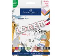 Faber-Castell Marqueur Sketch Goldfaber double pointe – étui de 12