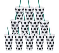 12 gobelets de football de 710 ml avec couvercle et paille, sans BPA
