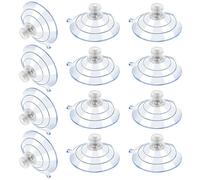 12 Grandes Ventouses en Plastique Anti-Collision Transparente en Caoutchouc Vis Écrou en Métal Ventouse Solide en PVC (60M5-10)
