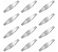 12 Lames de Rechange Métal pour Coupe-Bordure et Débroussailleuse 150mm | Fer massif robuste offrant une haute résistance à usure pour remplacer les lames en plastique de votre coupe-bordure 150mm.