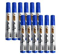 BIC Marqueurs permanents Marking 2000 ECOlutions - Pointe conique moyenne - Bleu, boîte de 12