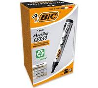 BIC Marking 2000 ECOlutions Marqueurs Permanents à Pointe Conique Moyenne - Pour Carton, Plastique, Bois, Métal - Noir, Boîte de 12