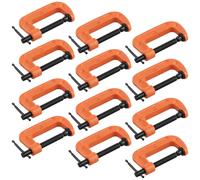 12 mini pinces de serrage C, 50 mm, réglables, de couleur orange, pour le soudage et le travail du bois