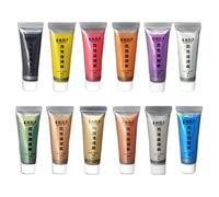 12 ml de peinture acrylique perlée métallique, pigments de résine or argent pour bricolage, artisanat époxy UV, accessoires de fabrication de bijoux, pigments de résine et accessoires holographiques,