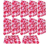 12*Mur de fleurs artificielles Hortensias Panneau mural pour décoration de jardin de mariage