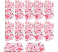 12 * mur de fleurs roses mur de fleurs artificielles de mariage fond de rue artificielle taille 40 x 60 cm