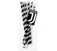 12 Pailles Juventus En Carton 19,5 Cm Noir