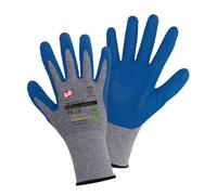 12 paires de gants L&D goes green en nitrile tricoté fin, 55 % RPET recy justement parfait, très bonne dextérité, taille 9