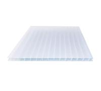 12 Panneaux de Serre Double paroi en Polycarbonate, tôle de Toit Isolante Transparente en Polycarbonate, bâche de Couverture Facile à découper pour Le Jardinage et l'agriculture en extérieur