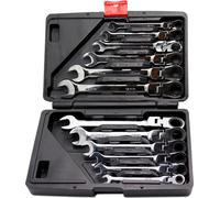 12 pcs Clé à tête flexible métrique 8-19mm acier à cliquet