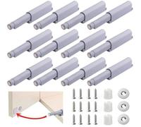 12 Pcs Push to Open Aimant Poussoir Porte Placard Loquet Magnetique avec Amortisseur Fermeture Douce Sans Poignée