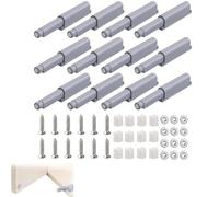 12 PCS Push to Open, Poussoir Porte Placard,Système D'ouverture Sans Poignée, Ouvre et Ferme avec Pression pour La Porte de L'armoire,Amortisseur Pour Porte De Meuble, Tiroir, Armoire Et Placard