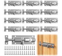 12 Pcs Targette de Porte,Loquet Porte Coulissante,Verrou porte Interieure
