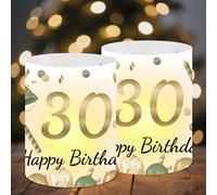 12 Photophore Bougie 30 Ans Deco 30 Ans Bougie Decorative 30 Ans Decoration De Table Pinata Anniversaire Decoration Anniversaire Fille Garcon Joyeux Anniversaire pour Bougie Chauffe Plat
