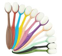 12 Pièce Brosse Maquillage Ovale,Pinceaux de Mélange d'encre Colorée, Ergonomie Pinceau avec Poignée,Multicolores Bâtons Brosse,pour Peinture, Dessin, Tampon, Pochoir