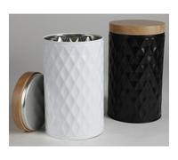 12 Pièce Metall-Vorratsdose Avec Aspect Bambou Cuisine Aliment Magasin Set