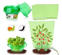 【12 Pièces+12 Pièces Filet】Protection Anti-escargots, Protections Anti-limaces, Protection Contre les Escargots, pour vos Plants de Salades et Choux - Protège Les Plantes Contre Les Animaux