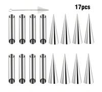 12 pièces/16 pièces/20 pièces/30 pièces Set de moules de cuisson en acier inoxydable, croissant danois, outils de fabrication de cônes spiralés pour pâtisserie 12 pièces,20 pièces,30 pièces,16 pièces,