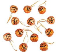 12 pièces - 45 mm citrouille d'automne Halloween ornements suspendus - Jack O'Lantern décorations d'arbres en plastique - nuit arbre de Noël balle ornement suspendus pour Thanksgiving vacances.