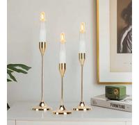 12 pièces/6 pièces/3 pièces/1 pièce Porte-bougies coniques en fer, support de bougie décoratif - pour mariage, restaurant, fête, décoration de cheminée, porte-bougie cylindrique pour mariage, décorati