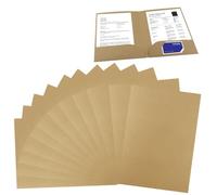 12 Pièces A4 Pochettes en Papier Kraft Chemise Cartonnée avec Rabat Présentation A4 Dossier de Rangement Porte Document Organisateur Dossier Papier Set pour Société Bureau Maison Scolaire (Kaki)