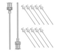 12 Pièces Aiguille de Distribution Luer Lock Extra Longue | Embout 16g à Bout Émoussé, pour Recharge D’encre et Colle, Tube Poli, Débit Régulier