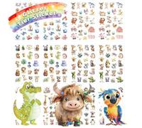 12 Pièces Animaux Paillettes Stickers Enfant, Gommettes Autocollantes pour Garçons Et Filles, Gommette Dinosaure Océan Ferme pour Scrapbooking, Albums Photos, Agendas, Cadeaux, Récompenses