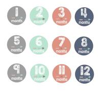 12 Pièces Autocollants Papier Adhésifs Mensuels, Bébé -né | Album Photo et Scrapbook, Enregistrement des Étapes Importantes, Lot de Stickers Auto-adhésifs