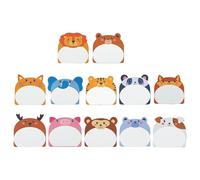 12 pièces bloc-notes adhésif sur le thème des animaux bloc-notes adhésif bloc-notes multifonctionnel fournitures de bureau scolaire Note autocollante adhésive