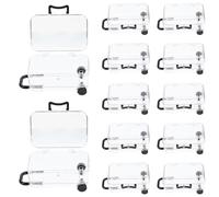 12 Pièces Boîte à Bonbons Mini Valise Transparente Ps Noire | Format Portable Réutilisable, pour Chocolats et Friandises, Style Valise pour Décoration de Fête
