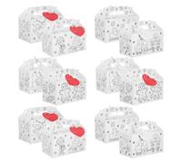 12 pièces Boîte Fourre-Tout à Colorier de Noël, 16x13x9cm Boîte de | papier Carton, Lignes Prépliées, Carte Incluse, pour Biscuits et Friandises, Fête Familiale, Garçon Fille